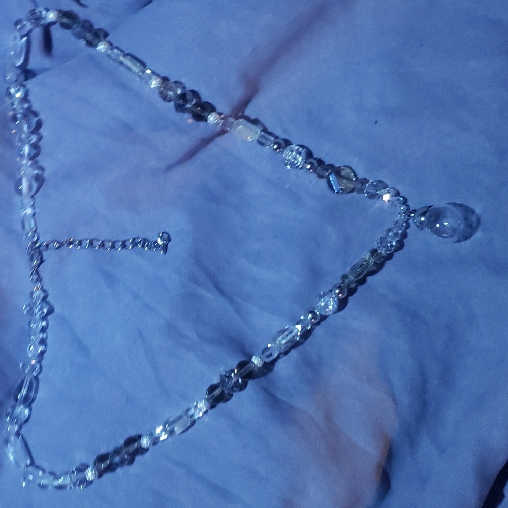 Glass necklace glass wish pendent bottle with a wish seed inside